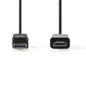 Nedis DisplayPort naar HDMI kabel 1m CCGB37100BK10