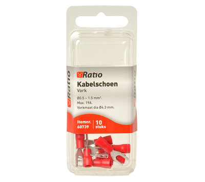 Kabelschoen vork bm = 4mm 0.5-1.5mm² 60739