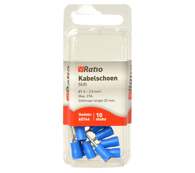 Kabelschoen pen 12mm 1.5-2.5mm² 60744