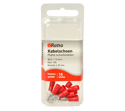 Kabelschoen vlakstekker 0,5-1,5mm² 60759