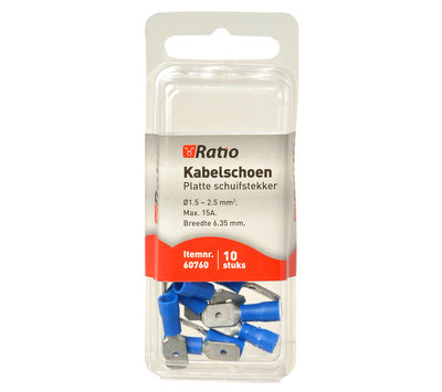 Kabelschoen vlakstekker 1,5-2,5mm² 60760