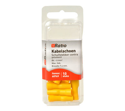 Kabelschoen geïsoleerde contra vlakstekker 4-6mm² 60769
