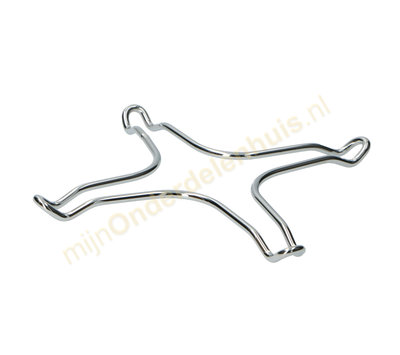 Universeel treeftje voor gaskookplaat 257mm RVS