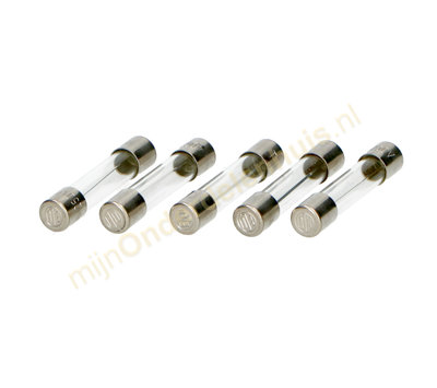 Universele glaszekering 8Amp traag 6,3x32mm