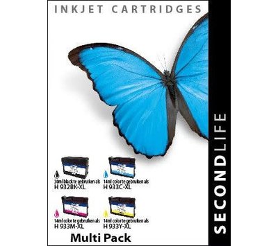 SecondLife inktcartridges voor HP932 / HP933 XL multipack