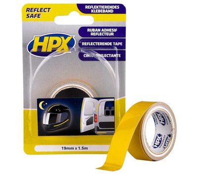 HPX reflectie tape geel 19mm x 1.5 meter