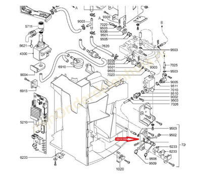 Philips koppeling van koffiemachine 482000000721