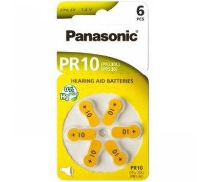 Panasonic batterij voor gehoorapparaat PR10 PR230L PR536 PR70 1.4V