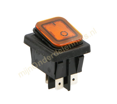 Universele wipschakelaar inbouw IP65 oranje