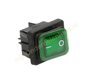 Universele wipschakelaar inbouw  IP65 groen