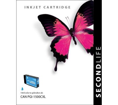 SecondLife inktcartridge Canon 1500XL blauw