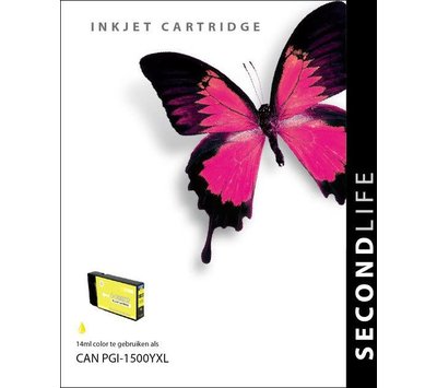 SecondLife inktcartridge Canon PGI1500Y XL geel