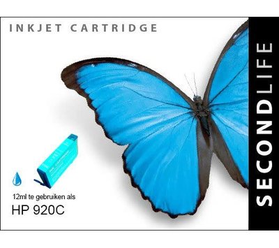 SecondLife inktcartridge voor HP920C XL blauw