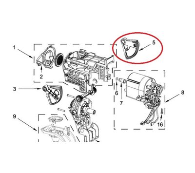 KitchenAid geleider links van koffiemachine W10724743