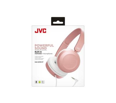 JVC lichtgewicht hoofdtelefoon Powerful Sound roze HA-S31M-PEX