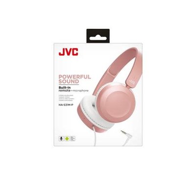 JVC lichtgewicht hoofdtelefoon Powerful Sound roze HA-S31M-PE