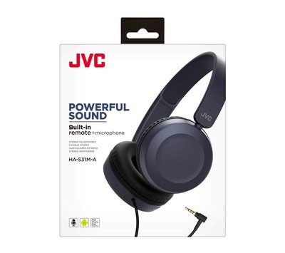 JVC lichtgewicht hoofdtelefoon Powerful Sound blauw HA-S31M-A