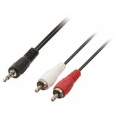 Nedis 3,5mm jack naar 2x RCA kabel 3m CAGL22200BK30