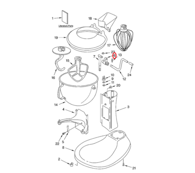 KitchenAid armlift van keukenmachine 9706885