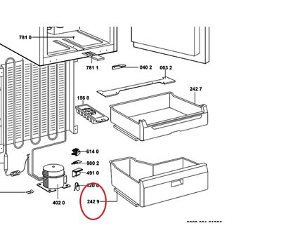 Whirlpool vrieslade van koelkast 481010352358