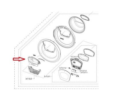 Samsung deurrand van wasmachine DC63-01945B