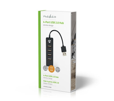 4-poorts USB 2.0 hub UHUBU2420BK