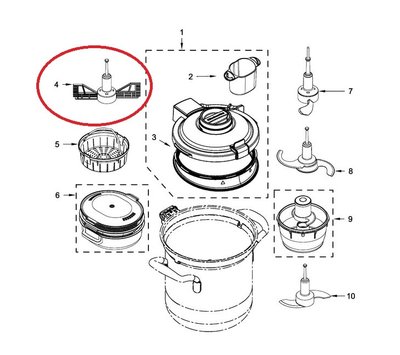 KitchenAid eierklopper van CookProcessor 5KZEW11 W10769045
