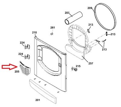 Ariston-Blue Air filter van wasdroger C00207652
