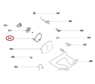 Atag verwarmingselement van combimagnetron 337396