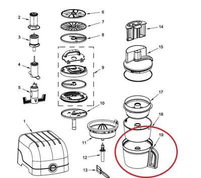 KitchenAid mengkom van keukenmachine W10597703