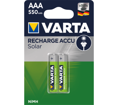 Varta solar oplaadbare batterij AAA 550mAh