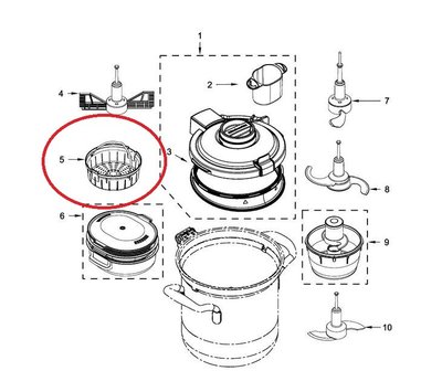 KitchenAid mand van CookProcessor 5KZIS11 W10769038