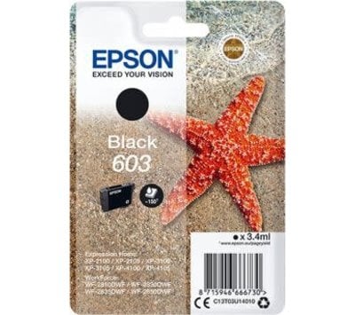 Originele Epson inktcartridge 603 zwart C13T03U14010