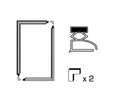 Universele deurafdichting van koelkast 200x100 30211