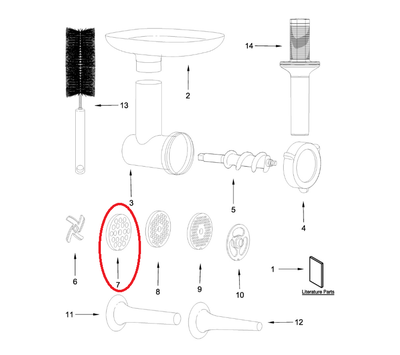 KitchenAid snijplaat van voedselmolen W11254842