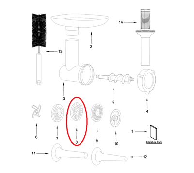 KitchenAid snijplaat van voedselmolen W11254840