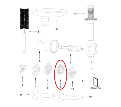 KitchenAid snijplaat van voedselmolen W11254844