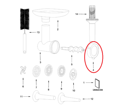 KitchenAid moer van voedselmolen W11254834