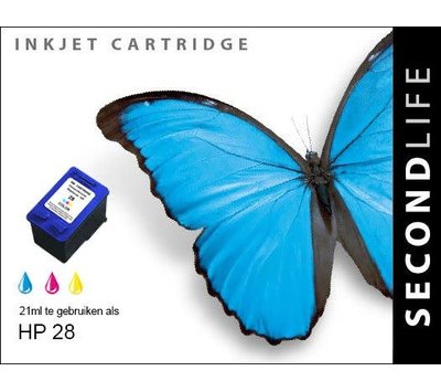 SecondLife inktcartridge voor HP28 XL kleur
