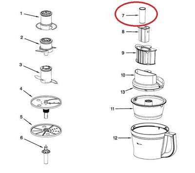 KitchenAid naduwstop van keukenmachine WPW10466847