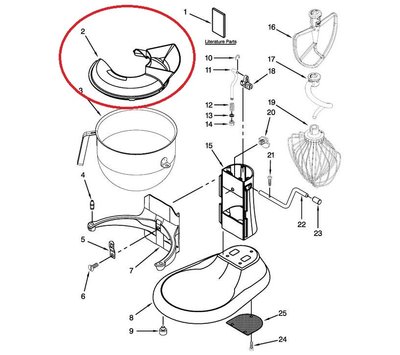 KitchenAid deksel van keukenmachine W10617049