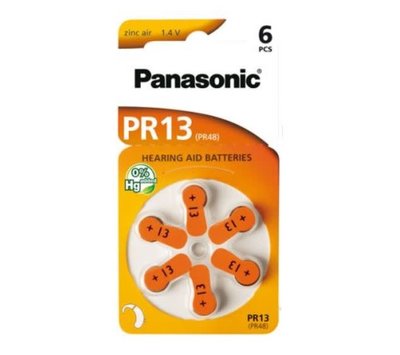 Panasonic batterij voor gehoorapparaat PR13 PR48 1.4V