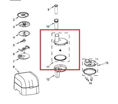 KitchenAid deksel van keukenmachine W10730934