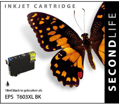 SecondLife inktcartridge voor Epson 603XL zwart