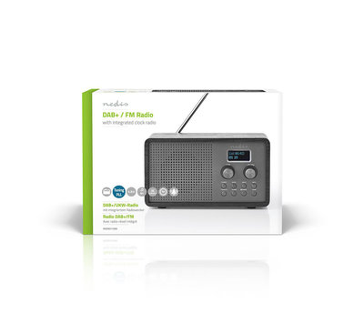 Nedis DAB+ Radio FM met Klok & Wekkerfunctie RDDB5110BK