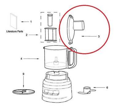 KitchenAid deksel van keukenmachine W11551396