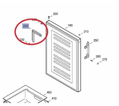 Liebherr deurafdichting van koelkast 7109793