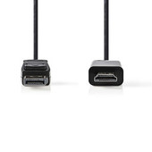 Nedis DisplayPort naar HDMI kabel 3m CCGB37100BK30