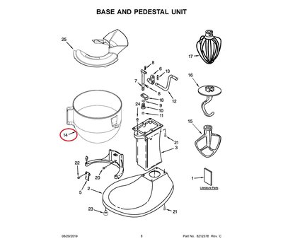 KitchenAid mengkom van keukenmachine W10802050