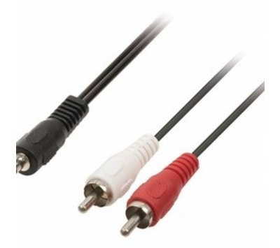 3,5mm jack naar 2x RCA kabel 15m CAGL22200BK150